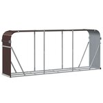 vidaXL Porte-bûches marron 234x45x100 cm acier galvanisé