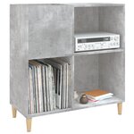 vidaXL Armoire à disques gris béton 84 5x38x89 cm bois d'ingénierie