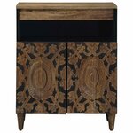 vidaXL Buffet Marron 60 x 33 5 x 75 cm Bois de mangue massif