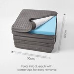 Coussin d'assise déhoussable pour canapé 3 places en suédine  Gris - HOMESCAPES