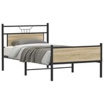vidaXL Cadre de lit sans matelas chêne sonoma 107x203 cm