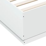 vidaXL Cadre de lit avec lumières LED blanc 150x200 cm