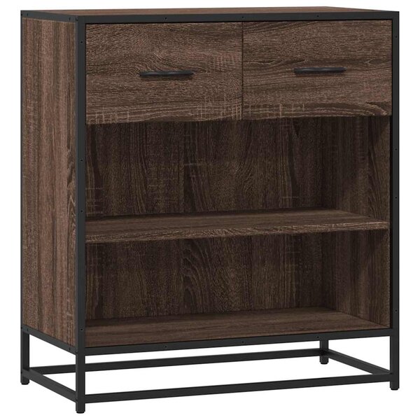 vidaXL Buffet chêne marron 68x35x76 cm bois d'ingénierie