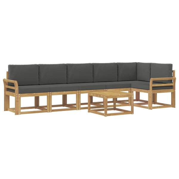 vidaXL Ensemble de canapés d'extérieur 7 pc Blanc et anthracite