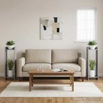 vidaXL Support de Plante 2 pièces Sonoma gris 30 x 30 x 100 cm