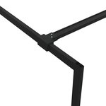 vidaXL Paroi de douche Noir 115x195 cm Verre ESG transparent