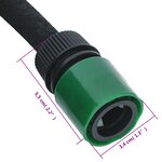 vidaXL Tuyau d'arrosage de jardin noir 0 6" 25 m caoutchouc