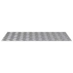 vidaXL Plaques à damier 2 Pièces Argent 90 x 50 cm Aluminium