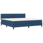 vidaXL Lit à ressorts avec matelas Bleu 200 x 200 cm tissu