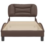vidaXL Cadre de lit avec tête de lit Marron 80x200 cm Similicuir