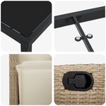 vidaXL Ensemble de mobilier de jardin 5 pièces en rattan beige