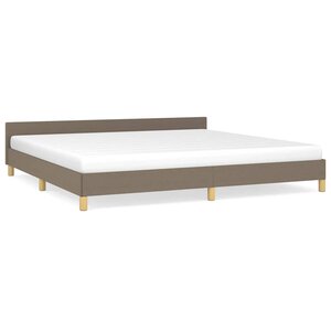vidaXL Cadre de lit sans matelas taupe 200x200 cm tissu
