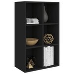 vidaXL Bibliothèque/Buffet noir 66x30x98 cm bois d'ingénierie