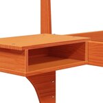 vidaXL Cadre de lit avec tête de lit Brun cire 100 x 200 cm Pin massif
