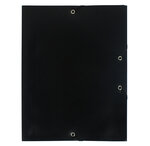 Chemise à élastique 3 rabats Polypropylène 4/10e Opaque Eco A4 Noir x 30 EXACOMPTA