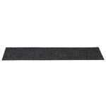 vidaXL Tapis d'escalier autocollants 30 pièces 76 x 20 cm Gris Rectangulaire