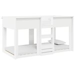 vidaXL Lit Superposé pour Enfants Blanc 75 x 190 cm Bois d'ingénierie