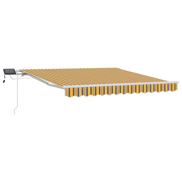 vidaXL Auvent Rétractable Multicolore 350 x 250 cm Tissu et acier
