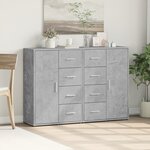 vidaXL Buffets 2 Pièces gris béton 60x31x84 cm bois d'ingénierie