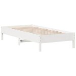 vidaXL Lit bibliothèque sans matelas blanc 100x200 cm bois pin massif