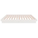 vidaXL Cadre de lit sans matelas blanc bois massif
