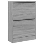 vidaXL Armoire à chaussures sonoma gris 60x21x87 5 cm bois ingénierie
