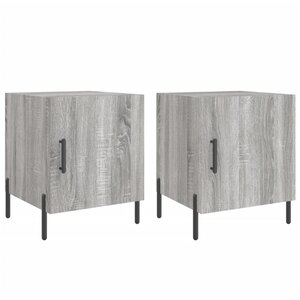 vidaXL Tables de chevet 2 Pièces sonoma gris 40x40x50cm bois d'ingénierie