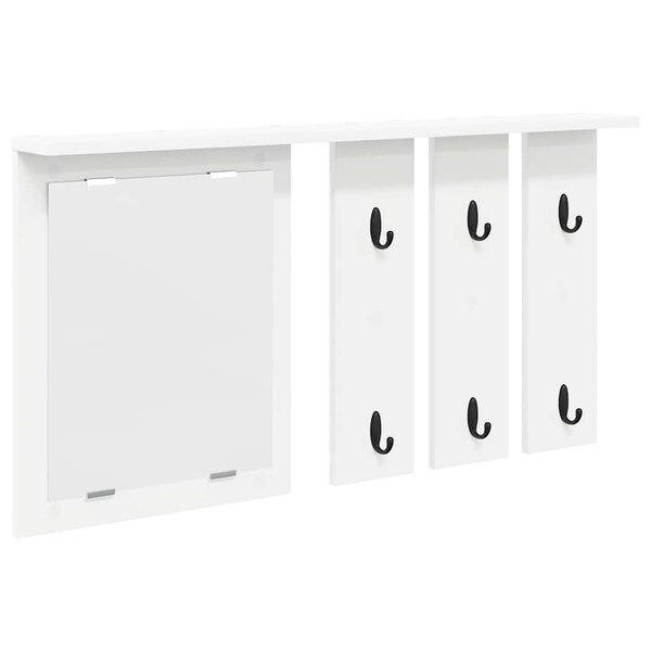vidaXL Porte-manteau mural Blanc 85 x 10 x 45 cm Bois d'ingénierie