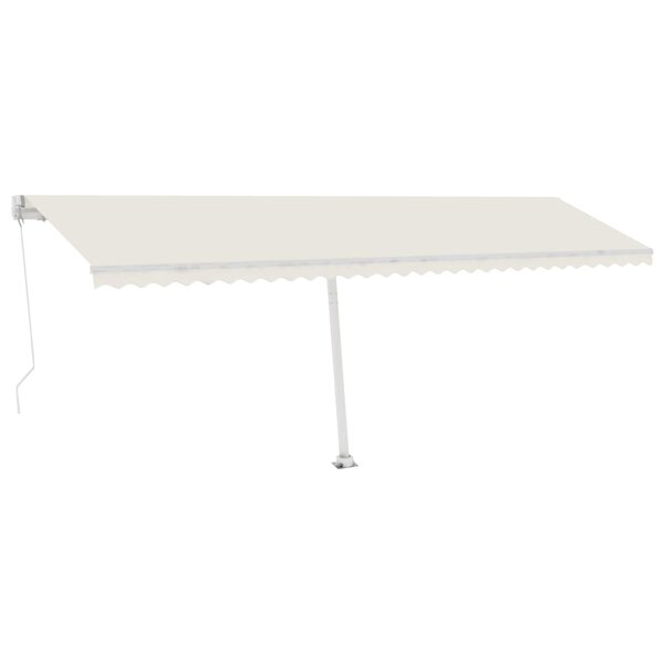 vidaXL Auvent manuel rétractable avec LED 600x350 cm Crème