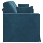 vidaXL Canapé Bleu 198 x 78 x 80 cm Velours