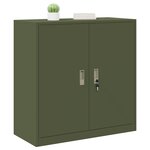 vidaXL Armoire de rangement Vert olive 90 x 40 x 90 cm Acier