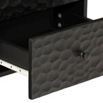 vidaXL Tables de chevet 2 Pièces noir 40x33x46 cm bois de manguier solide