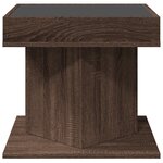 vidaXL Table basse avec LED chêne marron 50x50x45 cm bois d'ingénierie