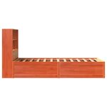 vidaXL Cadre de lit sans matelas cire marron 100x200cm bois pin massif