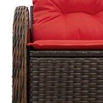 vidaXL Canapé de jardin avec coussin 121 x 62 x 69 cm polyrotin