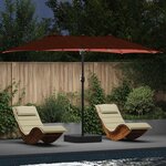vidaXL Parasol de jardin Couleur terre cuite 385 x 209 x 244 cm tissu