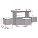 vidaXL Ensemble de canapé de jardin 10 Pièces Noir Poly Rattan