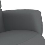 vidaXL Fauteuil inclinable avec repose-pieds gris similicuir