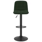 vidaXL Tabourets de bar lot de 2 vert foncé velours