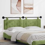 vidaXL Tête de lit suspendue Vert clair Velours