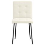 vidaXL Chaises à manger lot de 4 Crème Velours