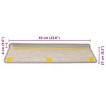 vidaXL Tapis d'escalier autocollants 30 Pièces 65x21x4 cm argenté