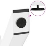 vidaXL Pieds de table à manger en forme de X  2 pièces  blanc  70 x (72-73) cm  acier