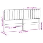 vidaXL Tête de lit capitonnée Marron et gris clair 200 cm Pin massif