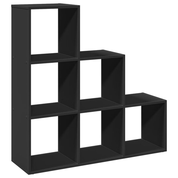 vidaXL Étagère séparatrice de pièce à 3 niveaux noir 99x29x99 cm