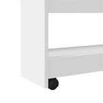 vidaXL Chariot de rangement étroit 4 niveaux blanc bois d'ingénierie