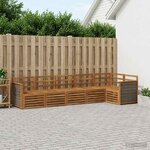 vidaXL Ensemble de canapé d'angle 5 Pièces Naturel Bois d'Acacia Massif