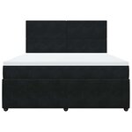 vidaXL Sommier à lattes de lit avec matelas Noir 180x200 cm Velours