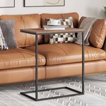 vidaXL Table d'appoint Noir 55x35x66 cm Bois d'ingénierie