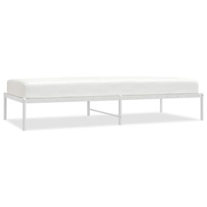 vidaXL Cadre de lit métal sans matelas blanc 90x200 cm